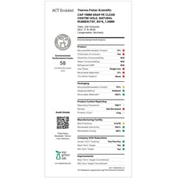 Fisherbrand 11mm PE Snap Ring Seal, Transparent, Center hole, Assembled septum Transparent, Red-Orange | Buy Online | Fisher Scientific